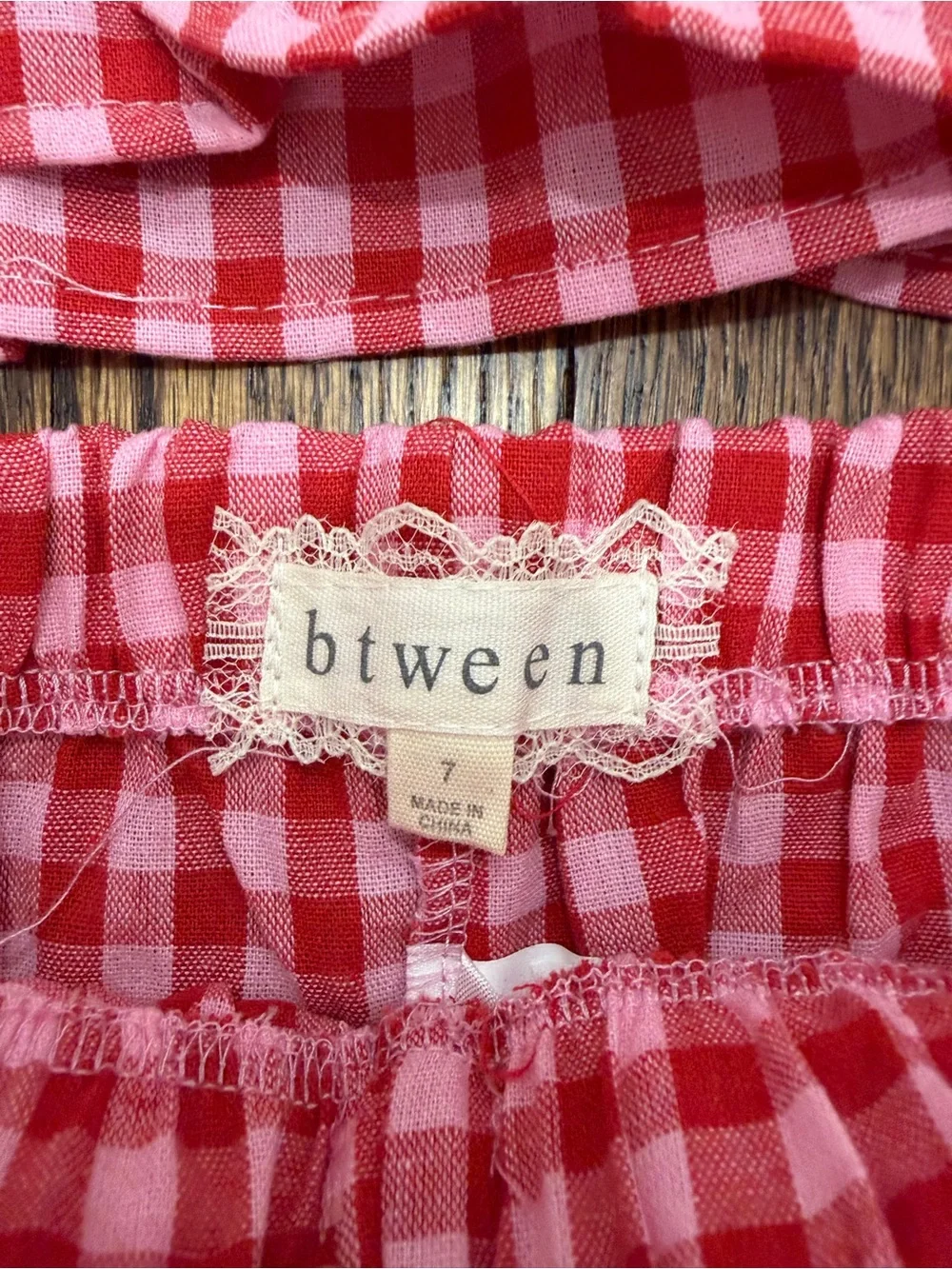 btween coordinated gingham